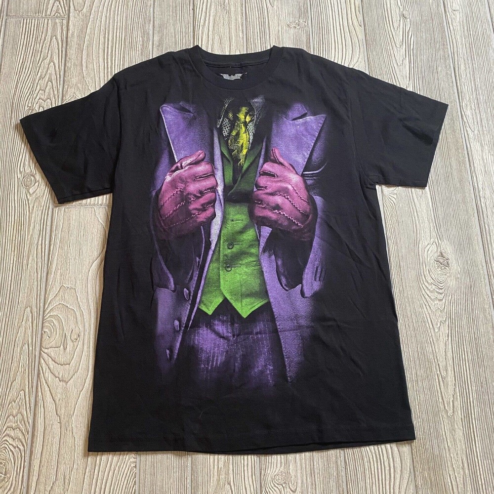 Batman The Dark Knight Joker T Shirt Mens M Black Tuxedo Costume DC Comics